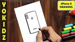 HOW TO DRAW APPLE IPHONE X