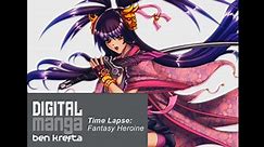 Anime Warrior Girl - Photoshop Colouring