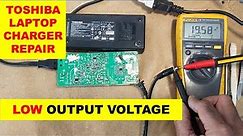 {1002F} Toshiba Laptop charger repair, low output voltage