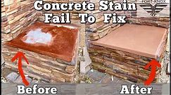 Fixed!! Quikrete Concrete Stain Tint & Versabond LFT polymer Thinset | outdoor fireplace Behr Paint
