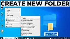 How to Create a Folder in Windows 10