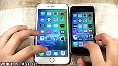 iOS 9.2 - iPhone 6S vs iPhone 5S Speed Test! + Which is faster?