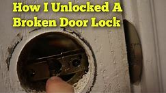 How I Unlocked a Broken Door Lock (NOT a tutorial)