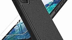 UNPEY Case for Samsung Galaxy S20-FE: Galaxy S20 FE 5G Case with Dual Layer Shockproof Phone Protection | Matte Anti-Slip Textured | Military Rugged Durable Protective Case Cover - Black