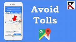 How To Avoid Tolls Google Maps iPhone