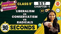 Liberalism vs Conservatism vs Radicals One Shot | Socialism and Russian Revolution | SST Class 9