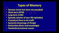 Types of Memory