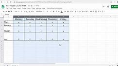 Resizing Rows and Columns in Google Sheets