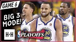 Warriors BIG 3 Full Game 6 Highlights vs Rockets (2018 Playoffs WCF) - Stephen Curry, Durant & Klay!