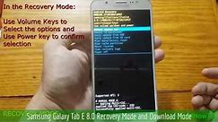 Samsung Galaxy Tab E 8.0 Recovery Mode and Download Mode