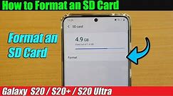 Galaxy S20/S20+: How to How to Format an SD Card