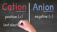 Cations and Anions Explained - What's the difference?!