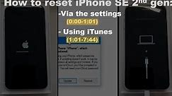 How to reset iPhone SE 2nd generation through the settings & using iTunes