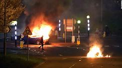 Bus torched as Northern Ireland violence continues