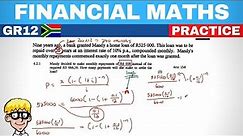 Financial maths grade 12: Practice