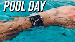 A day at the pool with the Apple Watch SE