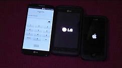 Boot up test: LG G2 vs LG Optimus 3D vs iPhone 4
