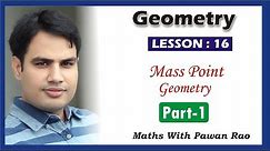 Mass point Geometry in Hindi & English - Problems & Solutions for SSC ( Part - 1 )