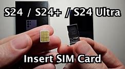 How to Insert SIM Card Samsung Galaxy S24 / S24+ / S24 Ultra!