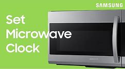 How to set the microwave clock with the Options button | Samsung US