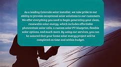 4 Benefits Of Hiring The Best Colorado Solar Installer – The Solar Revolution