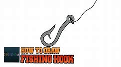 How to Draw Fishing Hook easy step by step drawing tutorial for Kids