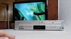 Panasonic DVD Player / VCR Combo 4 Head Hi-Fi PV-D4744S Silver Cables & Tape