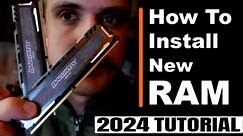 How to Install RAM - Random Access Memory Upgrade Tutorial in Custom PC - Everything Explained 2024