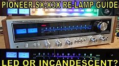 How To Re-Lamp Your Pioneer SX-X3X Receiver - LED COLOR COMPARISON