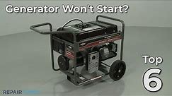 Top Reasons Generator Won't Start — Generator Troubleshooting