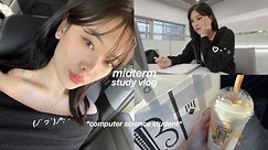 MIDTERM STUDY VLOG👩🏻‍💻 computer science student, morning routine, weekend brunch (ft. moodylenses)