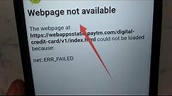 How to fix Webpage not available problem solve in Paytm | Paytm Webpage not available