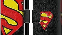 Head Case Designs Officially Licensed Superman DC Comics Oversized Logos Leather Book Wallet Case Cover Compatible with Apple iPhone 13 Pro Max