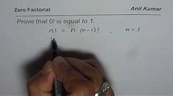 Prove that Zero Factorial is Equal to One
