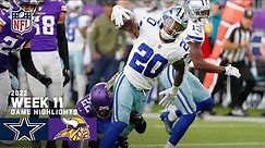 Dallas Cowboys vs. Minnesota Vikings | 2022 Week 11 Game Highlights