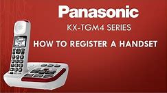 Panasonic - Telephones - KX-TGM470 - How to register a handset. See list of telephone models below.