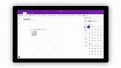 Create equations in OneNote using Equation Tools