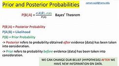 Prior and Posterior Probabilities in Bayesian Networks