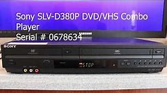 Sony SLV D380P DVD/VHS Combo Player functionality check