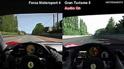 Forza Motorsport 4 vs Gran Turismo 5 - Ferrari 458 Italia at Circuit de la Sarthe
