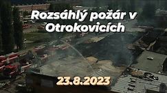 Rozsáhlý požár v Otrokovicích - 23.8.2023