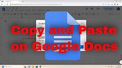 How To Copy and Paste on Google Docs [Tutorial]
