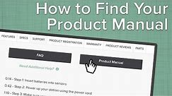 How To Find Your Product Manual