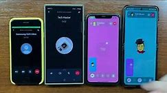 iPhone 7 vs Samsung S24 Ultra + iPhone 11 vs Moto Razr 40 Ultra WhatsApp vs Snapchat Incoming Calls