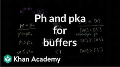 pH and pKa relationship for buffers | Chemistry | Khan Academy