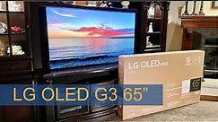 LG OLED G3 65" Unboxing, Installation, Setup, and Demos! All New G Series for 2023!