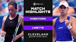 Daria Kasatkina vs. Magda Linette | 2021 Cleveland Quarterfinal | WTA Match Highlights