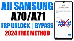 Samsung a71 FRP Bypass Android 13 || A715F Google Account Remove