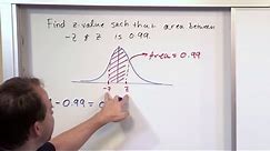 Lesson 18 - Finding Z-values With a Normal Distribution, Part 2