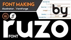 ✅ How to Make a Custom Font Design in Illustrator and FontForge Tutorial